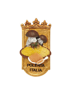 Magnete resina Scudo Polenta Italy (art. 1134L24D00122)