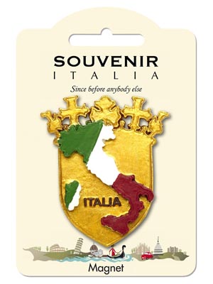 Magnete resina Scudo Stivale Italy (art. 1134L24D00132)