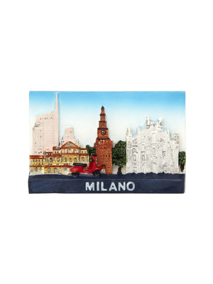 Magnete resina Skyline Monumenti Milano  (art. 1134L24D00204)