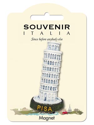 Magnete resina Torre Pisa scontornata (art. 1134L24D00603)