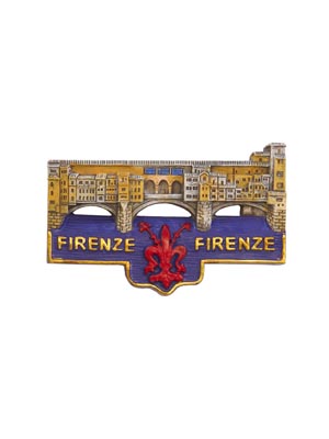 Magnete resina Firenze Ponte Vecchio scontornato (art. 1134L24D01007)