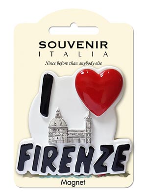 Magnete resina I Love Firenze  (art. 1134L24D01009)