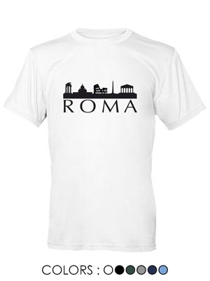 T-shirt unisexCotone Skyline Roma (art. 153CL06D003)