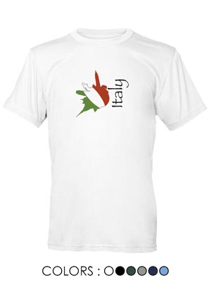 T-shirt unisex Cotone Bandiera Italy  (art. 153CL18D001)