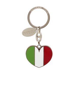 Portachiavi metallo Cuore Tricolore (art. 9931PCITA017)